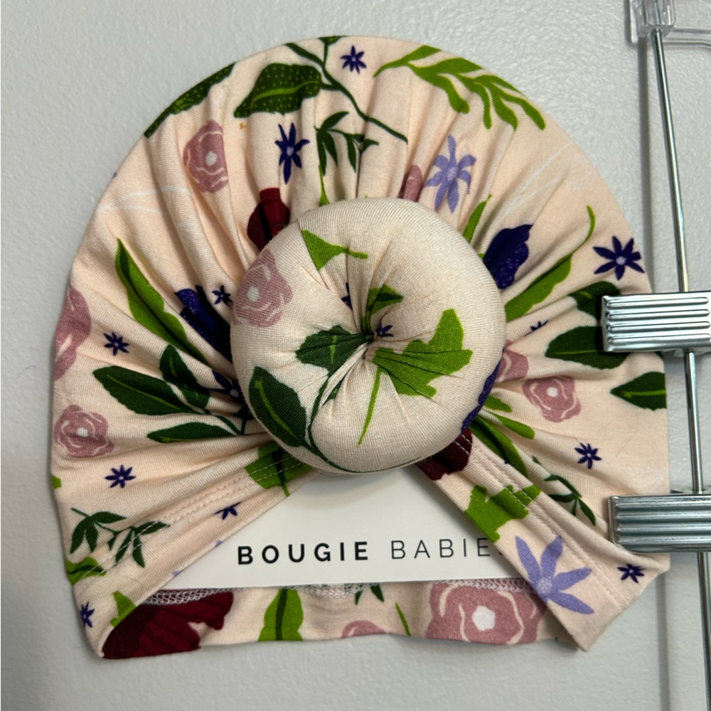 Bougie Babies BambooFloral turban hat. Size O/S. Brand New.